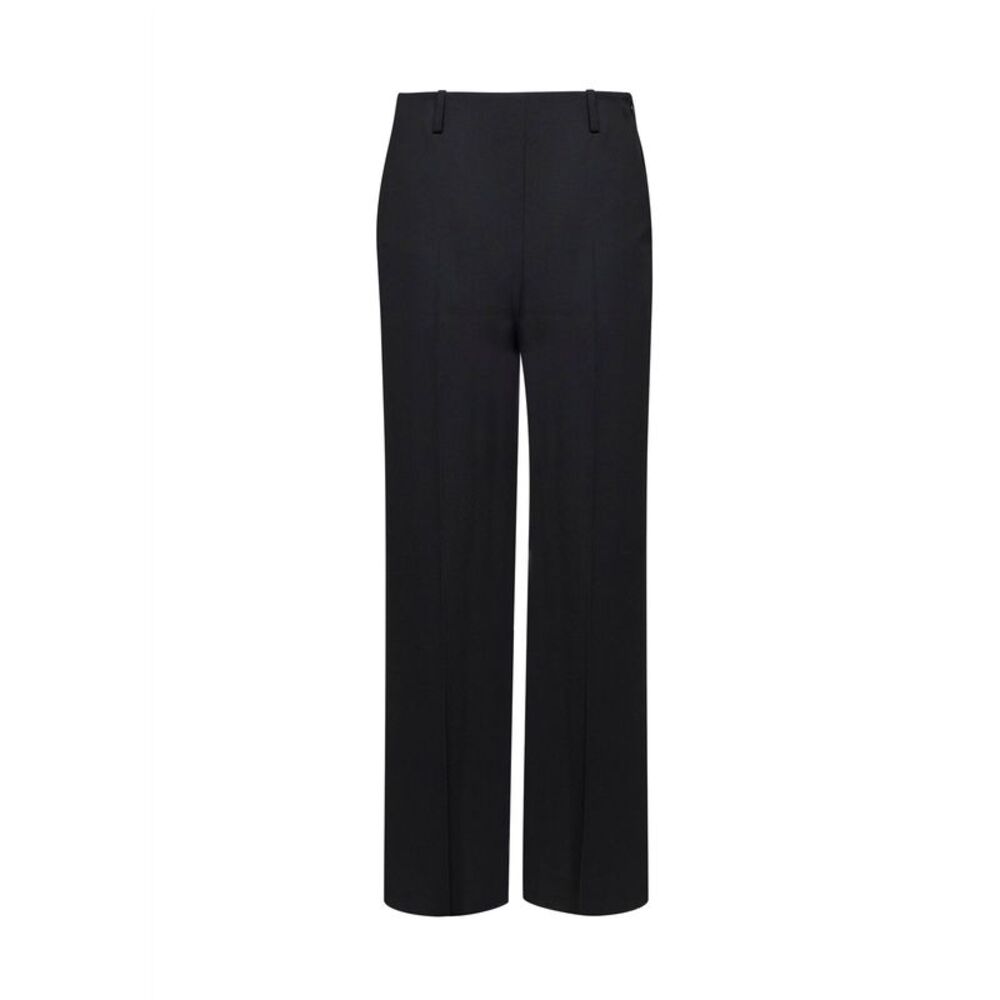 Khaite Women Black Virgin Wool Grenare Straight-Leg Trousers